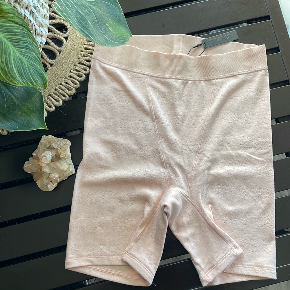 Skims pointelle logo high waisted briefs quartz small limited edition sold out